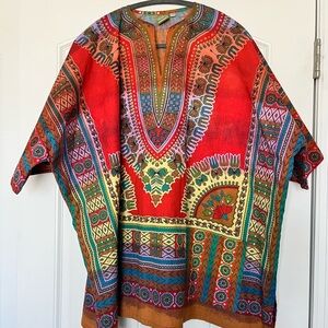Urban Nomad Men's Vibrant Multicolor Dashiki Top Size XL/XXL